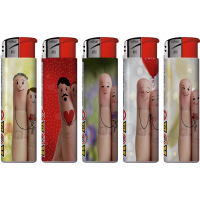Love Fingers Motiv-Feuerzeug, 50er Display | Valentin