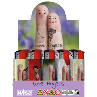 Love Fingers Motiv-Feuerzeug, 50er Display | Valentin