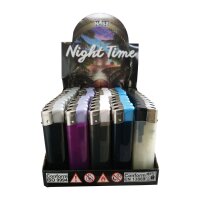 Elektronik-Feuerzeug | Night Time | FROSTY COLORS | 50er Display