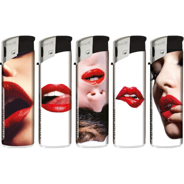 Hot Lips Motiv-Feuerzeug, 50er Display,