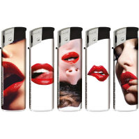 Hot Lips Motiv-Feuerzeug, 50er Display,