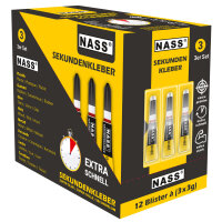 Sekundenkleber "NASS", 3er Set (3x3g), 12er Display